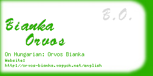 bianka orvos business card